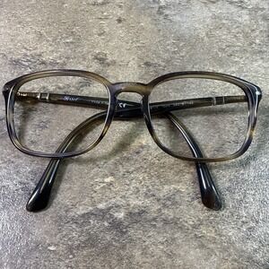 Persol 3161-V 1049 Brown Havana Square Eyeglass Frames Italy 54-19-145-40mm